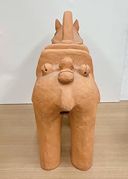 Amazon.co.jp: レトロ埴輪はにわ 馬 高さ 約38cmアンティーク