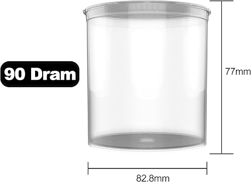 Miniatura 6 de 90 Dram CR envases de plástico Pop Top Contenedores  Resistente a los niños Vial Botellas  60 unidades (transparente)