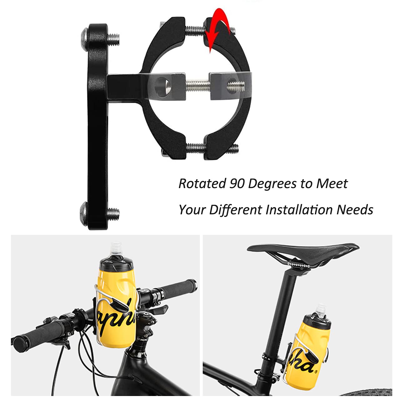 Fahrrad Flaschenhalter Adapter - Sattelmontage Für Trinkflaschen 10.5x8.5cm