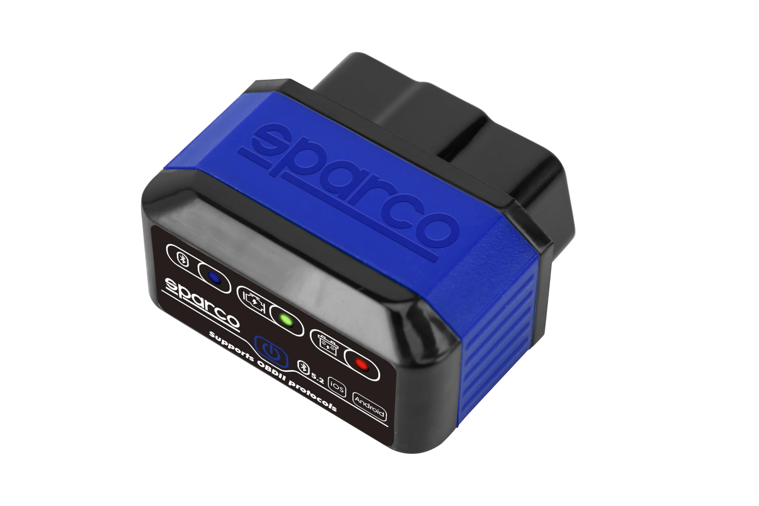 Sparco Dispositivo di diagnosi per auto multimarca OBD2 Scanner Bluetooth 5.2 per iOS e Android Lettore di codici di errore DTC Cancellazione dei guasti del motore Monitoraggio in tempo reale