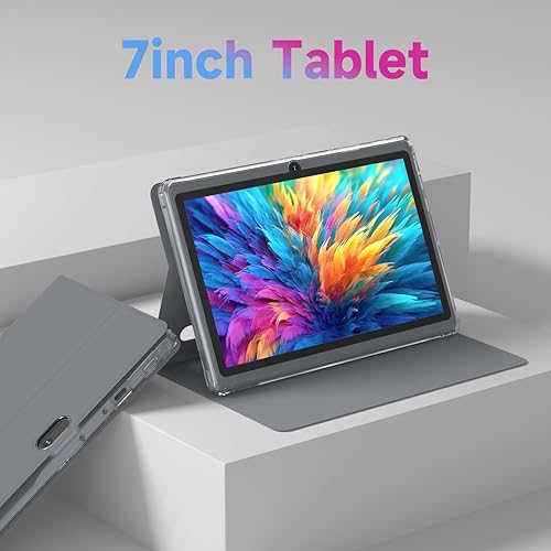 Miniatura 2 de HOTTABLET Tablet de 7 Pulgadas Android 14.0 con Estuche Protector, 8GB (4+4GB Expandible) RAM + 32GB ROM, Pantalla IPS, Cámara Dual, Bluetooth 5.0