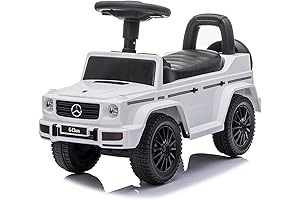 Best Ride On Cars Mercedes G-Wagon Push Toy Car for Kids - White