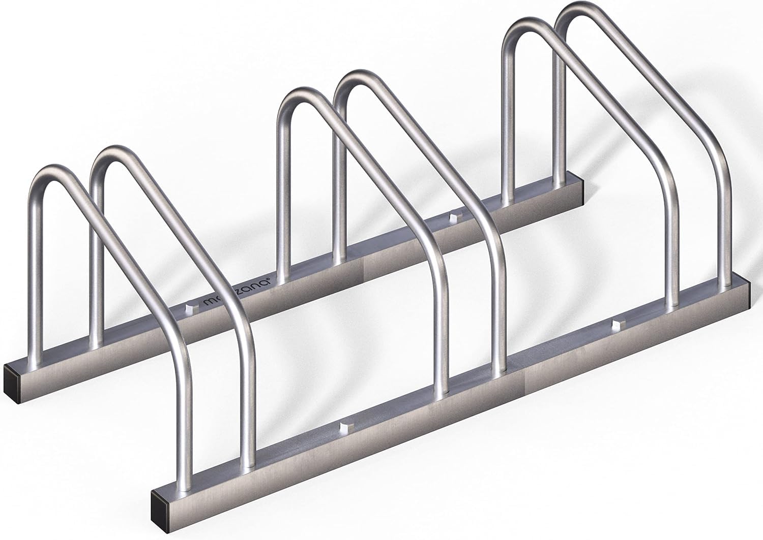 Monzana® Soporte para Aparcar Bicicletas, Aparcamiento Estacionamiento 3 Bicis, Parking Bicicleta 30-65mm, Guarda Bici Interior Exterior, Montaje Pared Suelo, Aparcabicicletas, Portabicicletas