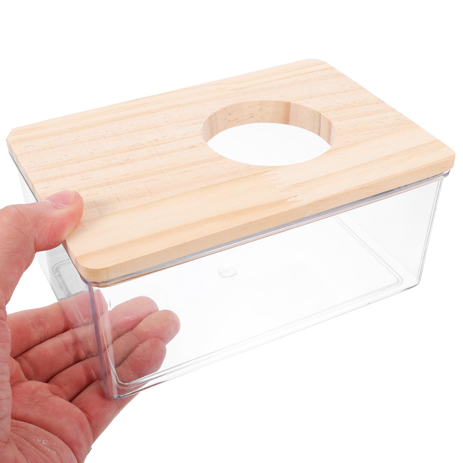 HOMSFOU Hamster Badewanne Sicher zum Spielen und Baden 2 Stück mit Glatter Oberfläche aus Acryl für Kleine Haustiere im Zuhause oder Tiergeschäft