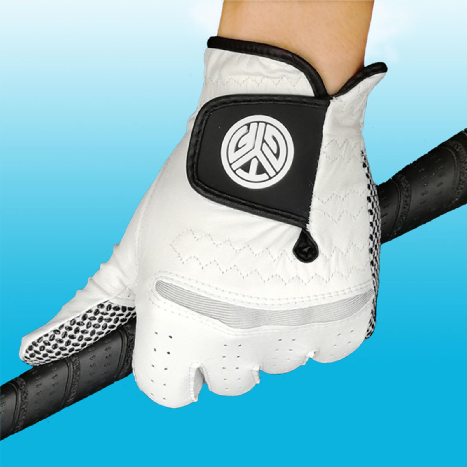 Gant de Golf Gauche Droite Gants D'entraînement de Swing pour Hommes en Cuir Doux et Confortable Gants de Golf Respirants Antidérapants Résistants à l'usure,Right,27(Length20.5cm)