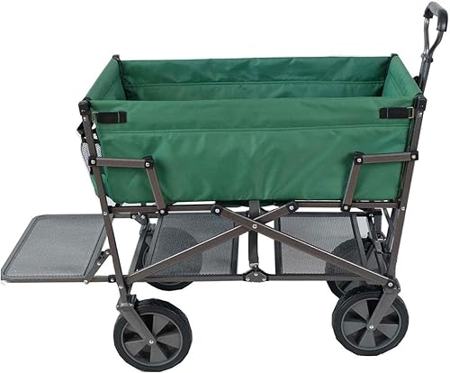 Miniatura 4 de Mac Sports - Carro de patio plegable de acero de dos niveles para trabajo pesado