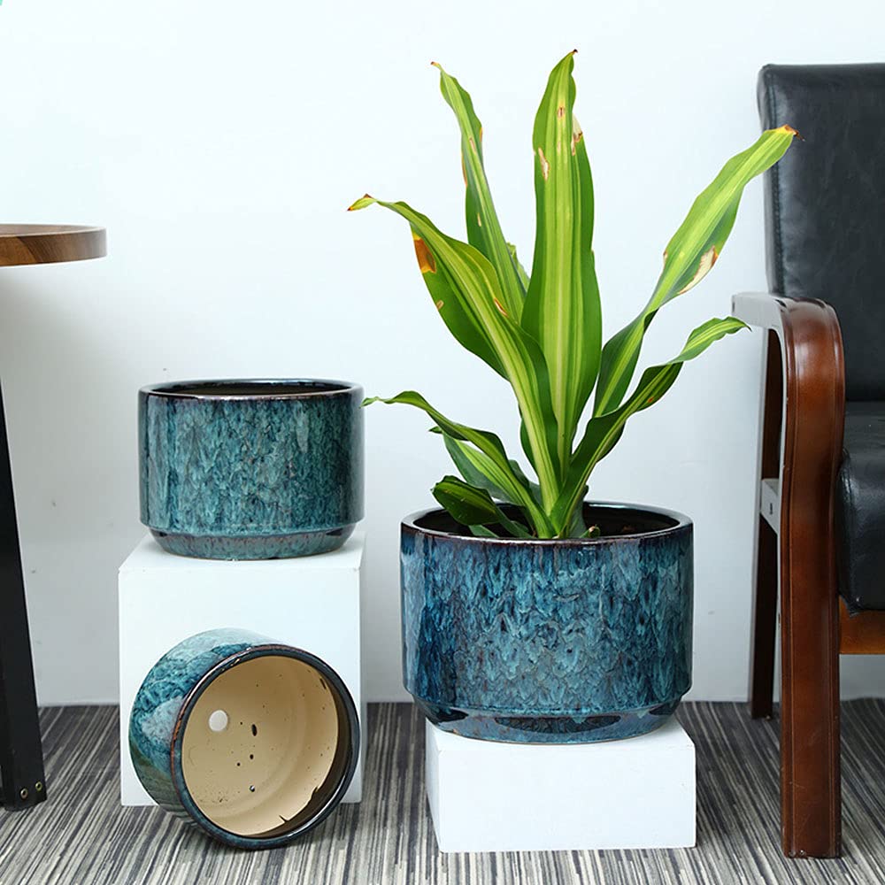Doniczki Ozdoby Doniczki, doniczki na rośliny doniczkowe, doniczka na zewnątrz, europejski paw niebieski doniczka ceramiczna bardzo duża wysoka salon balkon na zewnątrz osobowość z