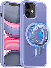MOBESV Magnetisch Hülle für iPhone 11 6,1 Zoll, Handyhülle kompatibel mit MagSafe, Durchscheinende Matte Dünn Stoßfest Schutzhülle, Helllila
