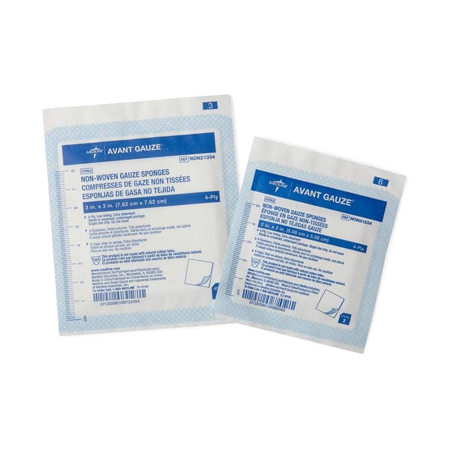 (gamon　unwound) Amazon.com: Medline Sterile Gauze Sponges, Non Woven, 4x4