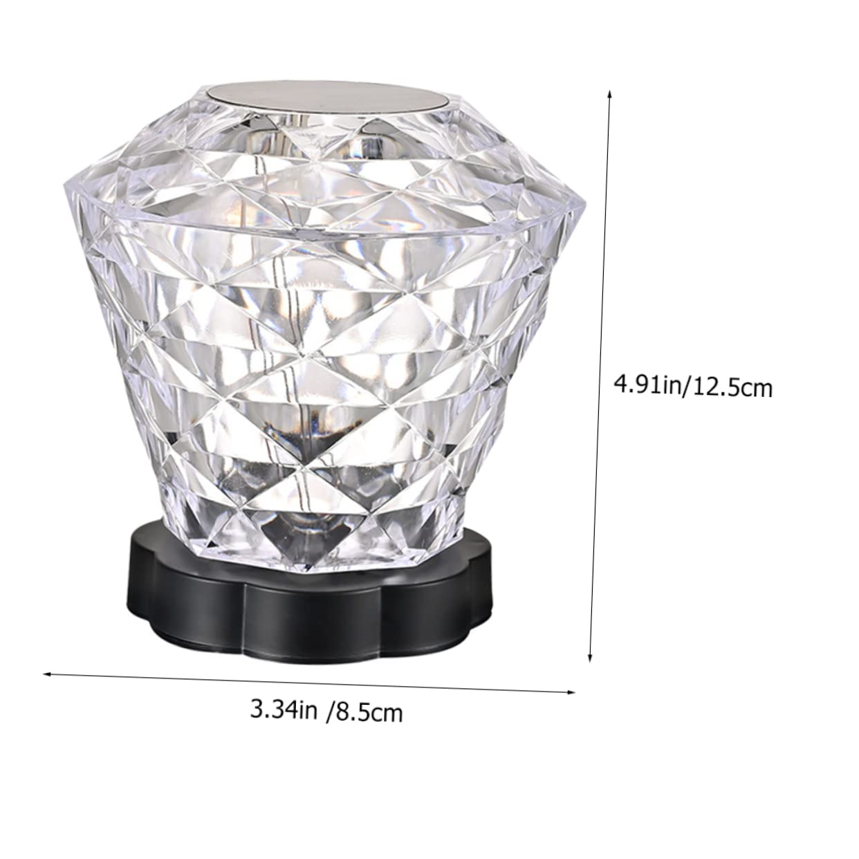 KKXXYQFC Lampada Diamond Night Light Lampada da scrivania Senza Fili Lampada Crystal Touch Lampada in Rosa Lampada da Tavolo Ricaricabile Luce Notturna Ricaricabile Batteria al Litio da 800 mAh Luce