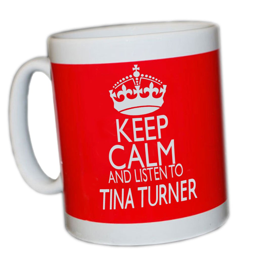 K&H KEEP CALM AND LISTEN TO TINA TURNER (RED) CERAMIC 11 OZ MUG