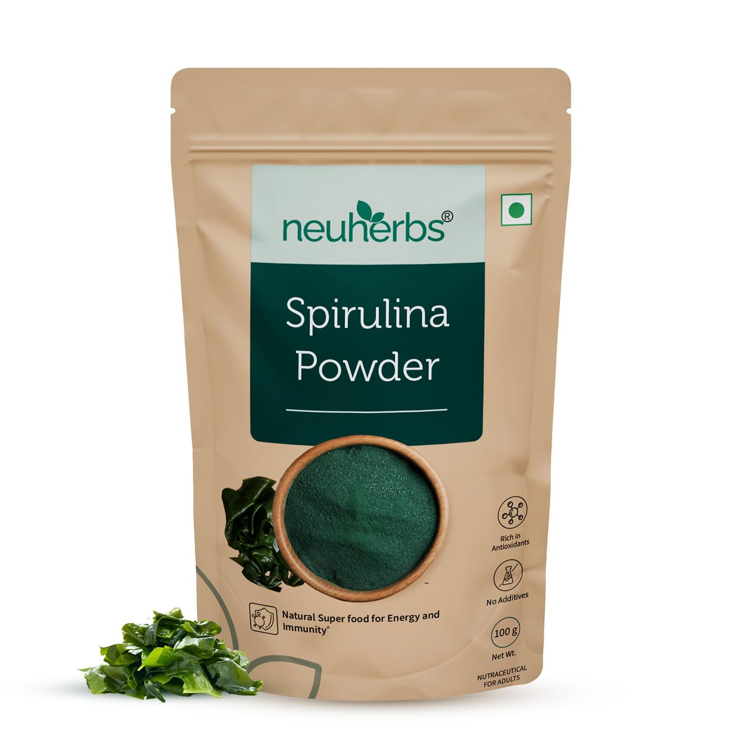 Neuherbs Spirulina Powder (100g, Pack of 1) | For Men & Women | Natural Superfood | Rich in Protein, Vitamins & Minerals | Boost Energy & Immunity | Support Digestion & Skin health (B0CV4ZZ7LM) Amazon Price History, Amazon Price Tracker