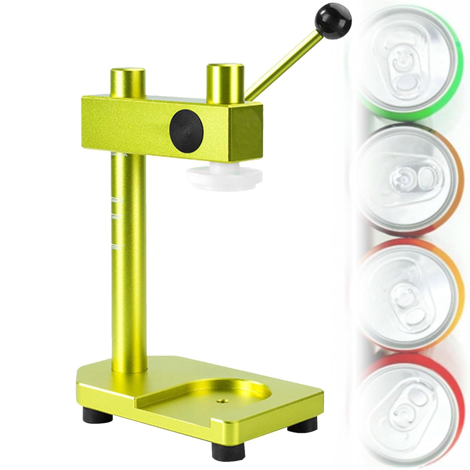 Machine à sceller Les canettes portative, Outil de scellage réglable, capacité de scellage 250/330/400/500/700 ML, pour Usage Domestique et Commercial, Facile à sceller,Green