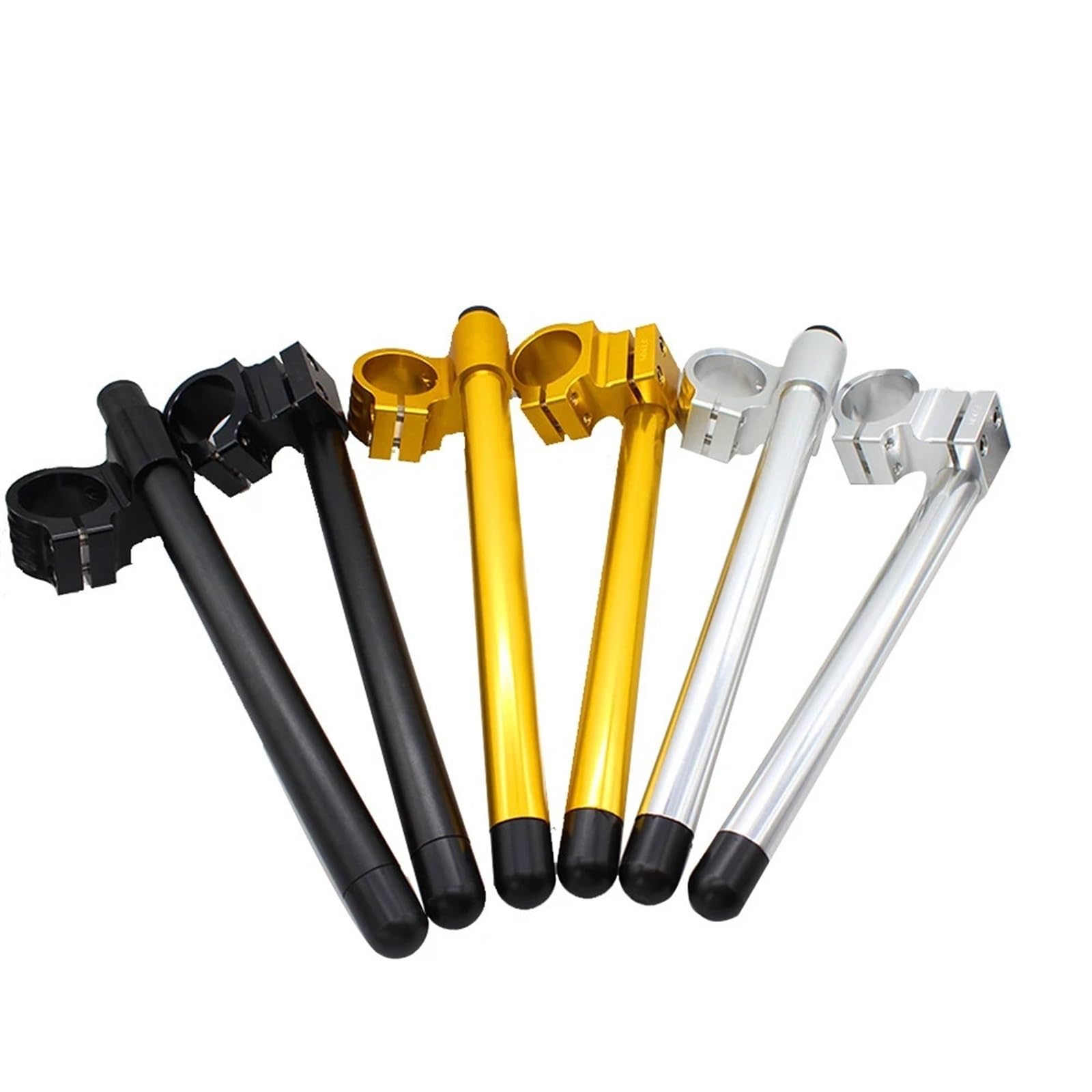 Moto Manubrio Riser CNC Universale Rised 31mm 51mm 32mm 33mm 35mm 36mm 37mm 41mm 47 50mm Moto Clip On Ons Forcella Riser Per Manubrio 7/8 "22MM Riser Moto(Colore:Riser Black 51mm)