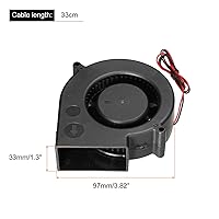 Vista 2 de MECCANIXITY Ventilador de enfriamiento sin escobillas DC Ventilador Enfriador 9733 3.819x3.819x1.299 in Turbina Turbo Dual Ball Bearing Ventilador