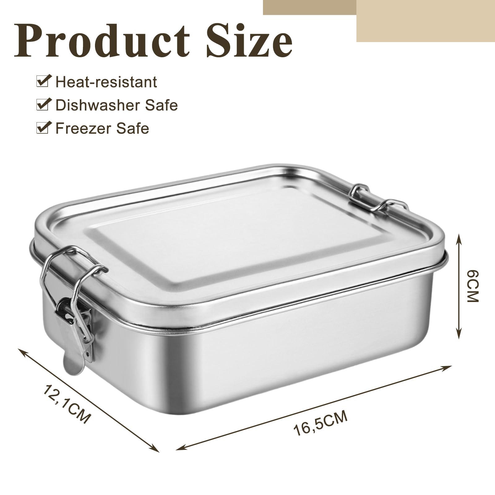DAJAVE 4 Stück Edelstahl Brotdose 850ml Edelstahl Bento Box, Bento Box für Kinder & Erwachsene, Auslaufsicher & Dichtungsring, Meal Prep Boxen, Jausenbox Brotbox zum Kindergarten Kita Schule
