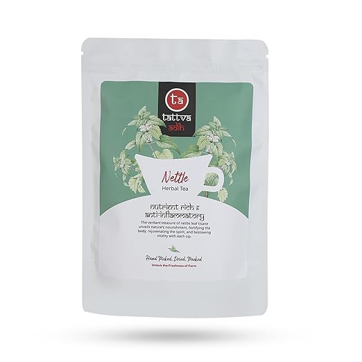 Himalayan Nettle Leaf Herbal Tea, Detox & Anti Inflammatory, 100 grams Ziplock Pouch, Herbal Tisane - 100 cups, Caffeine Free, Loose Leaves, Hot Tea