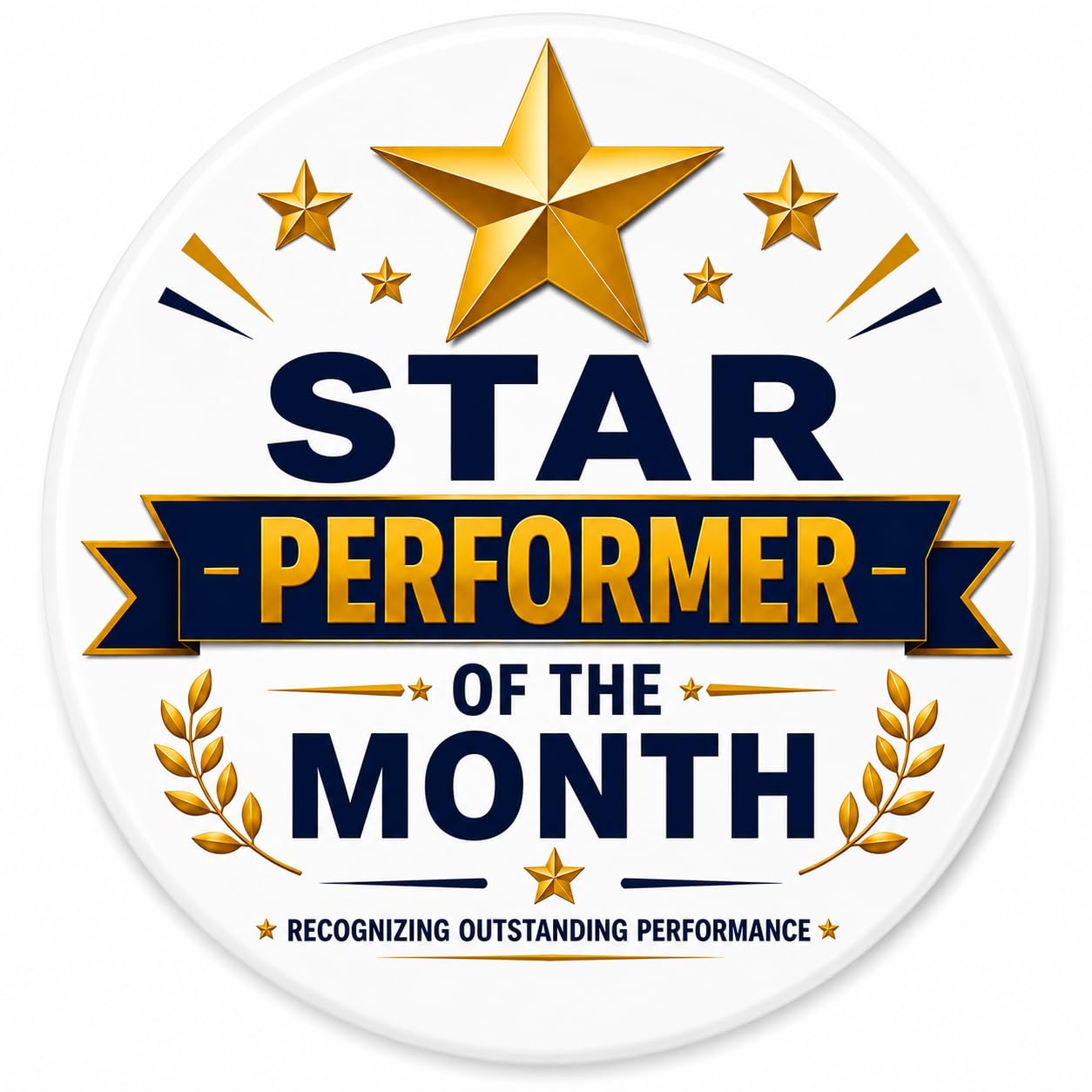 Star Performer of the Month Badge | Employee Recognition Button Badges | Office Appreciation Award Pin | Corporate Achievement Badge | Motivation for Staff, Team Members, Employees-image-33