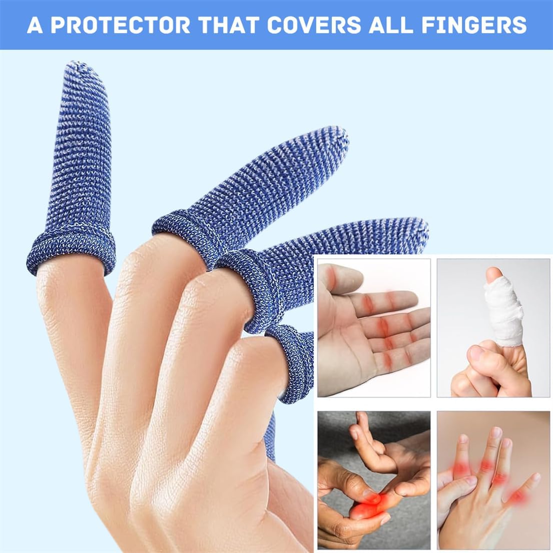 Finger Bandage Finger Roll Tubular Bandage 30 Pieces Breathable Finger Cots Wounds Care Dressings Elastic Thumb Bandages for Finger Sprains First Aid Scald Protection Gardening Work
