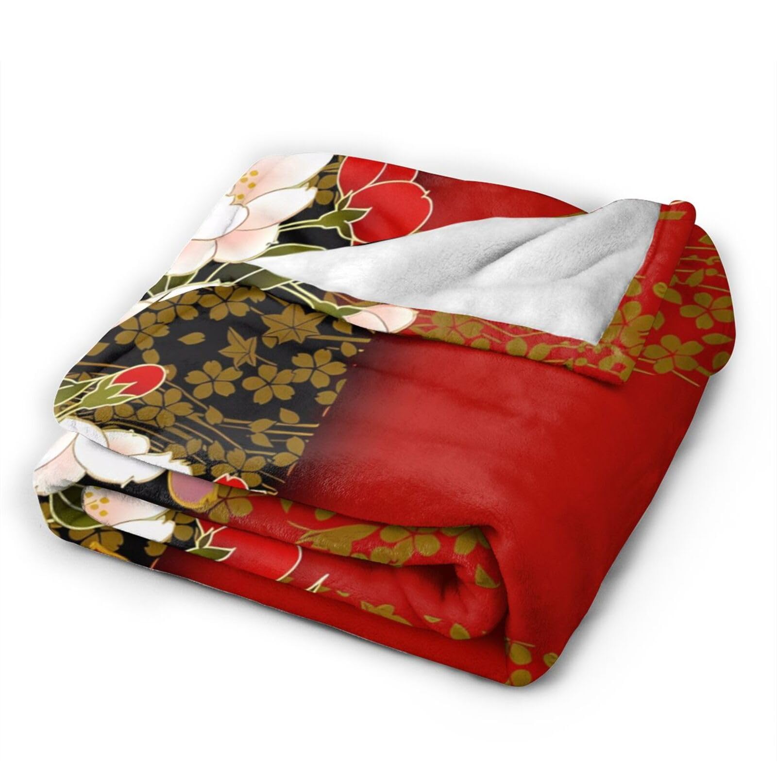 Amazon｜桜花柄 和風 和柄 ブランケット 毛布 毛布 フランネル