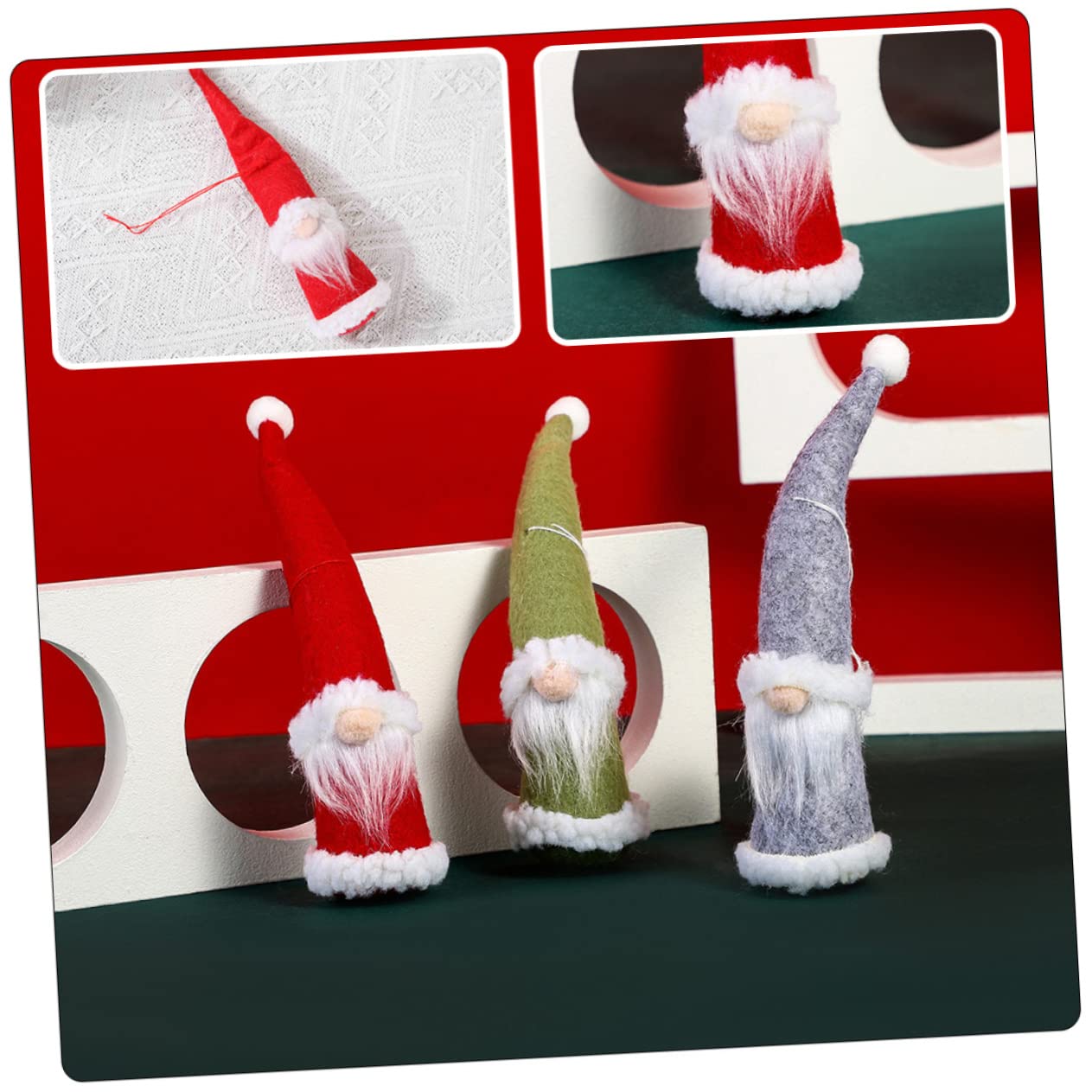 TOPBATHY 4 Set Di Ciondoli A Forma Di Per Albero Di Natale Adorabili Decorazioni Natalizie Per La Fotografia Di Feste in Casa 3 Pezzi * 4