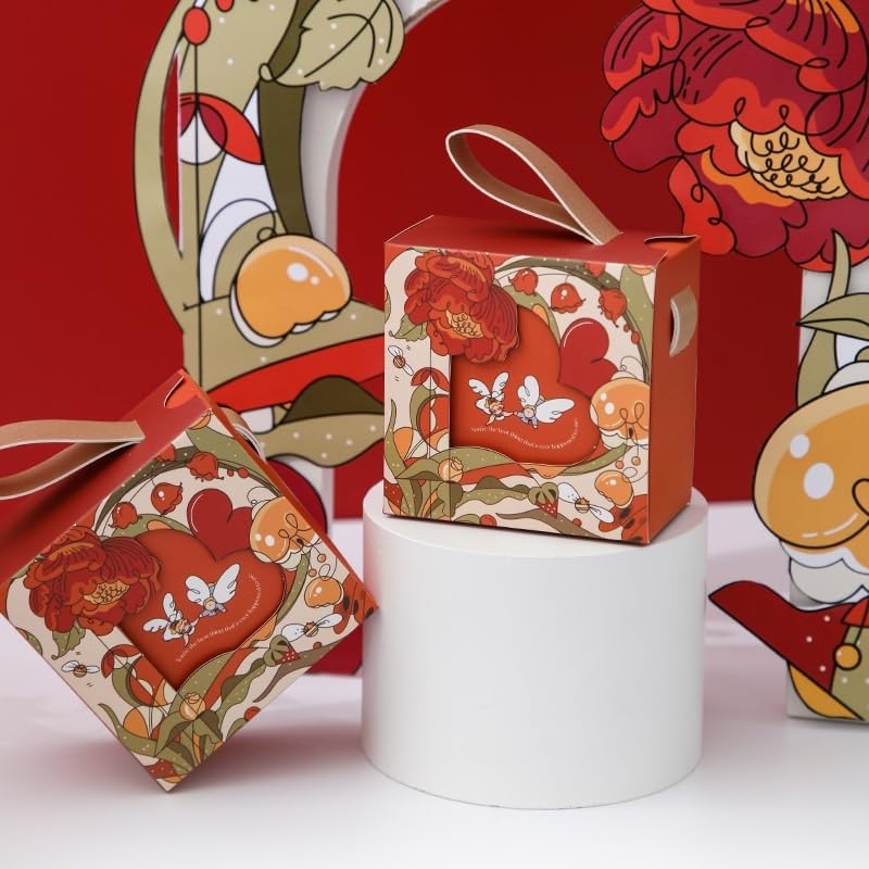 Miniatura 4 de MODADA Bolsas de regalo 103050 unidades, cajas portátiles de dulces de boda, caja de embalaje de regalo de papel para regalos de fiesta de negocios,