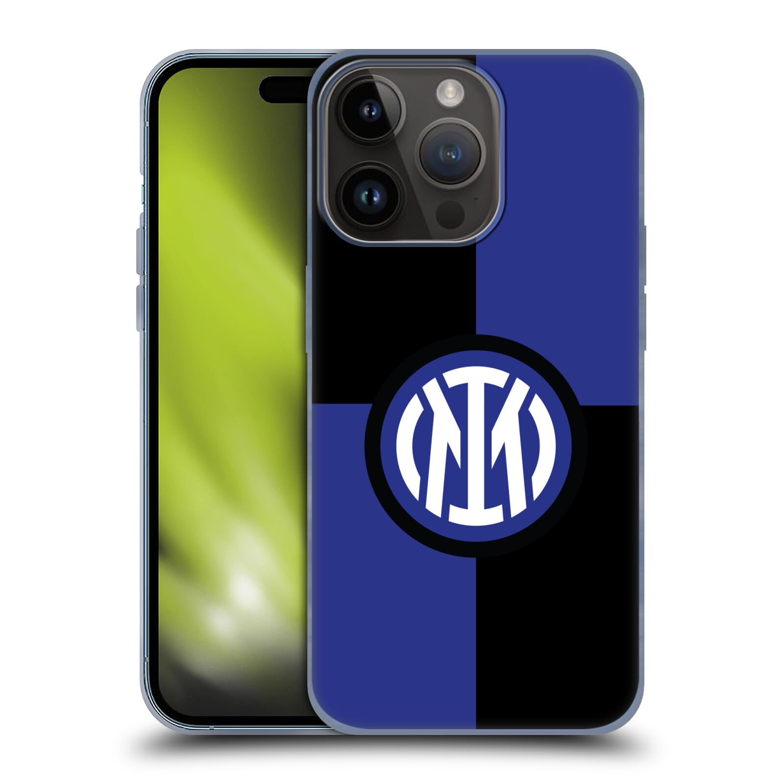 Head Case Designs Officially Licensed Inter Milan Flag Badge Soft Gel Case Compatible With Apple iPhone 15 Pro