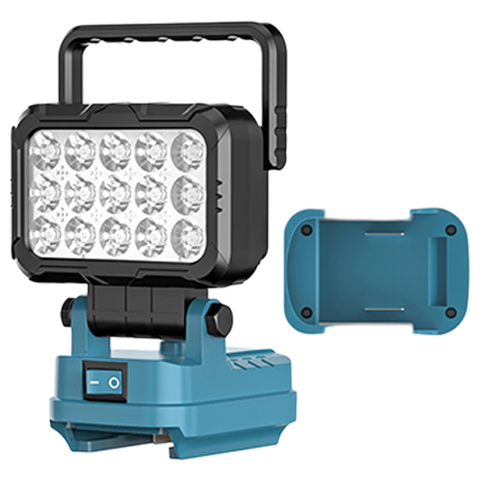 Aluminum Alloy LED Work Light with 15 LED Bulbs for Outdoor for 18V / 20V Batteries Power Tool Battery Charging Rechargeable Work Light