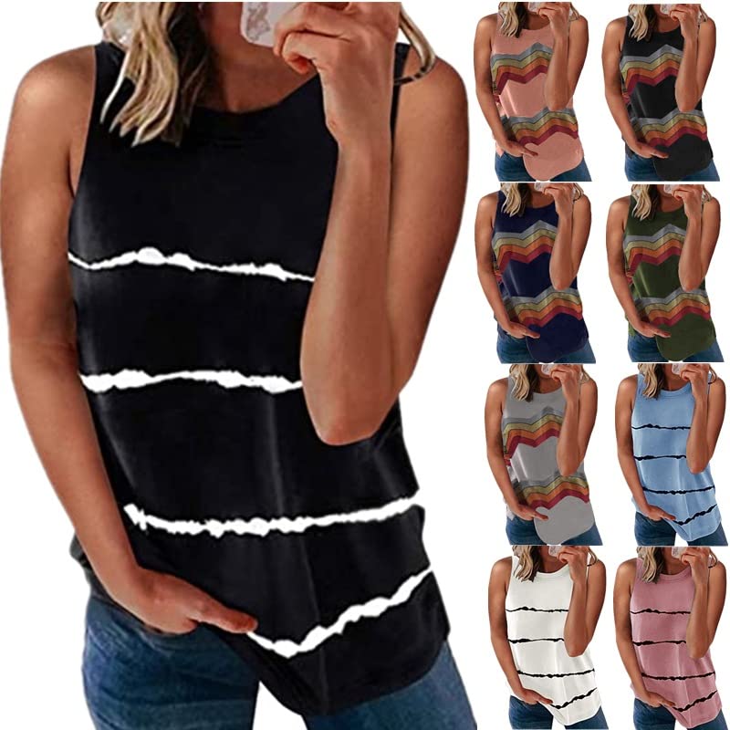 Eryue 2021 Euro an and American Cross-bo er New Amazon WIS inde ndent Station Spring and Summer Round ne Rainbow STRI d Vest t-Shirt Women's top White L offers donot miss 3 Eryue 2021 Euro an and American Cross-bo er New Amazon WIS inde ndent Station Spring and Summer Round ne Rainbow STRI d Vest t-Shirt Women's top White L offers donot miss