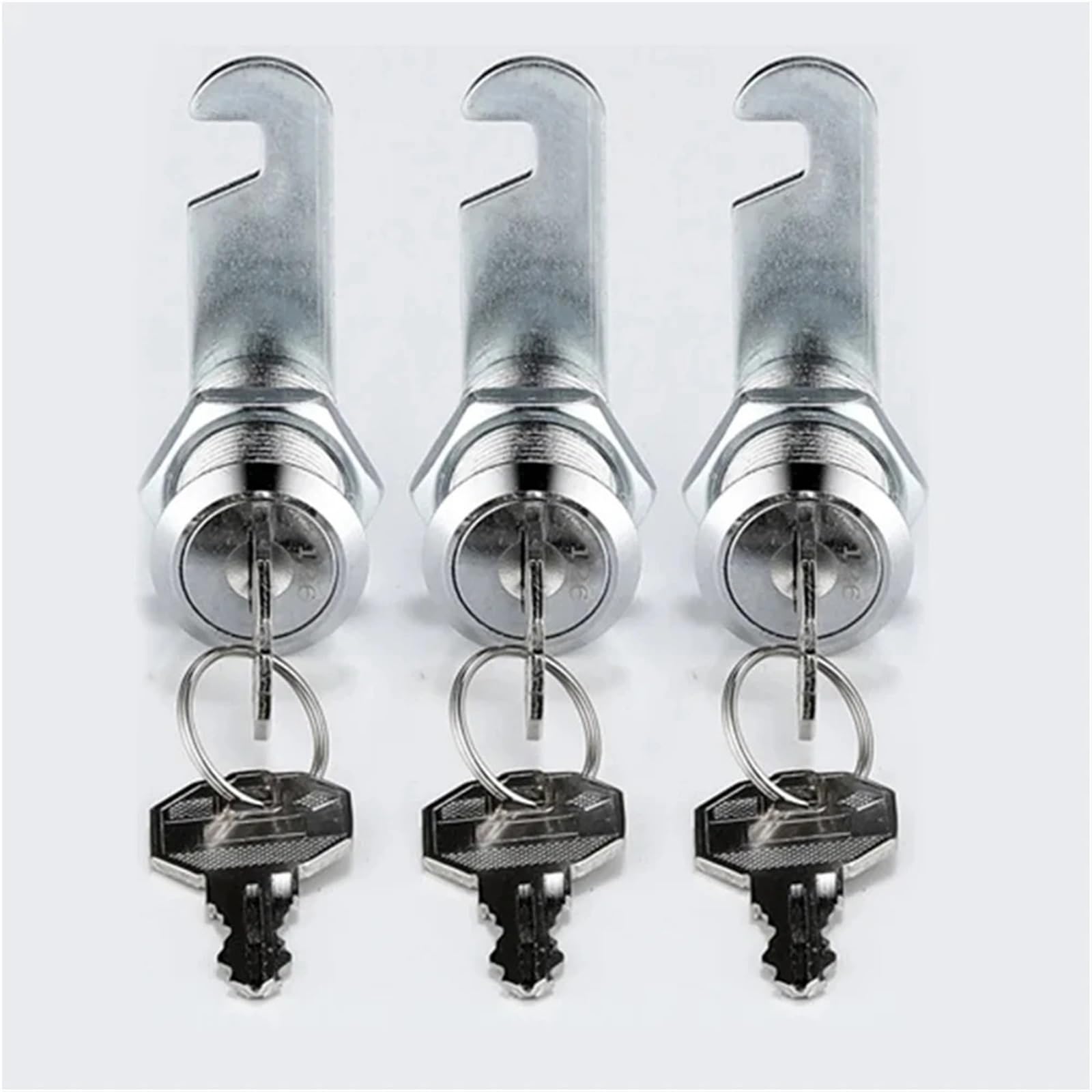 Cerradura de leva con llaves, cilindro de metal, 16 mm, 20 mm, 25 mm, 30 mm, 1 unidad (C-20 mm fijo)