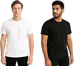 Indian Miles Men's Cotton T-Shirt | Solid | Relaxed Fit Half Sleeve | Round Neck