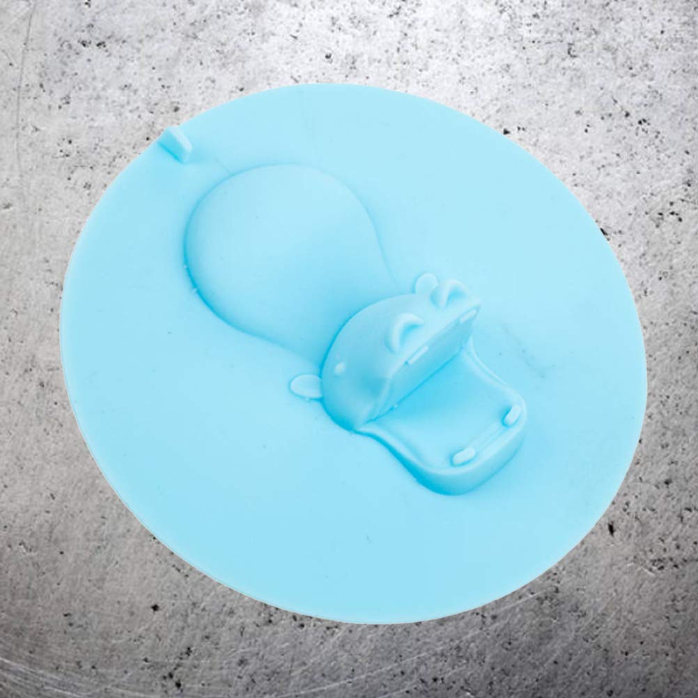 Trjgtas Odpływ 1 szt. Korek odpływowy w kształcie hipopotama Kreskówka Silikonowy korek do wody zlew Korek do kanalizacji do wanny kuchennej Łazienka Niebieska wtyczka