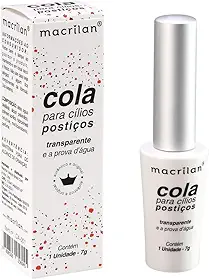 Cola para cílios postiços. Transparente. - CA-001, Macrilan