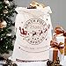 OurWarm 2Pcs Santa Sacks Canvas Bags with Drawstring Christmas Bag Large Santa Bags for Kids 19 x 27 Inch Xmas Presents Storage
