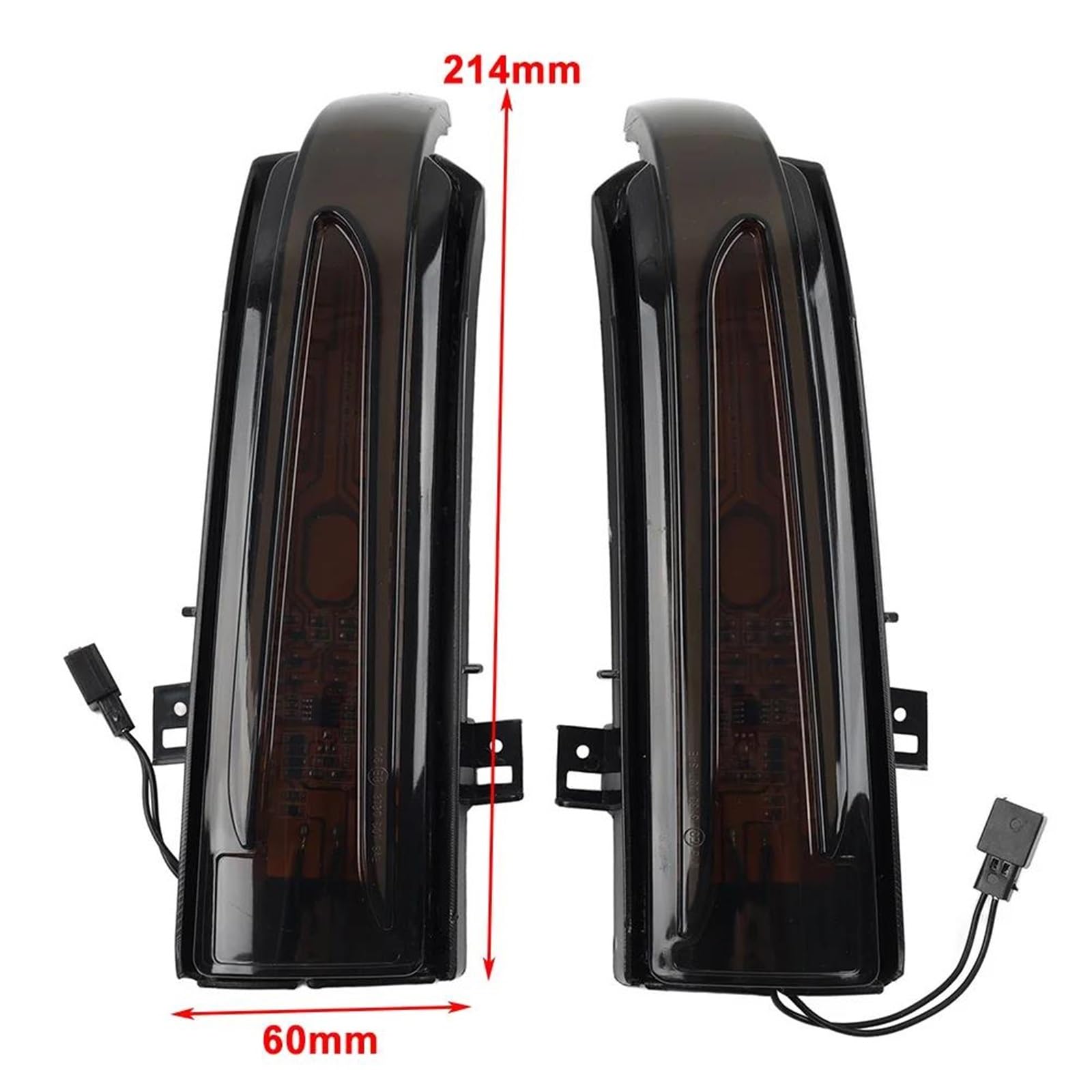 Asistente de Cambio de Carril 2 Luces Intermitentes Dinámicas para Espejo Lateral De Coche, Color Negro Ahumado, para Benz CLS, CLC, SL, SLK Class