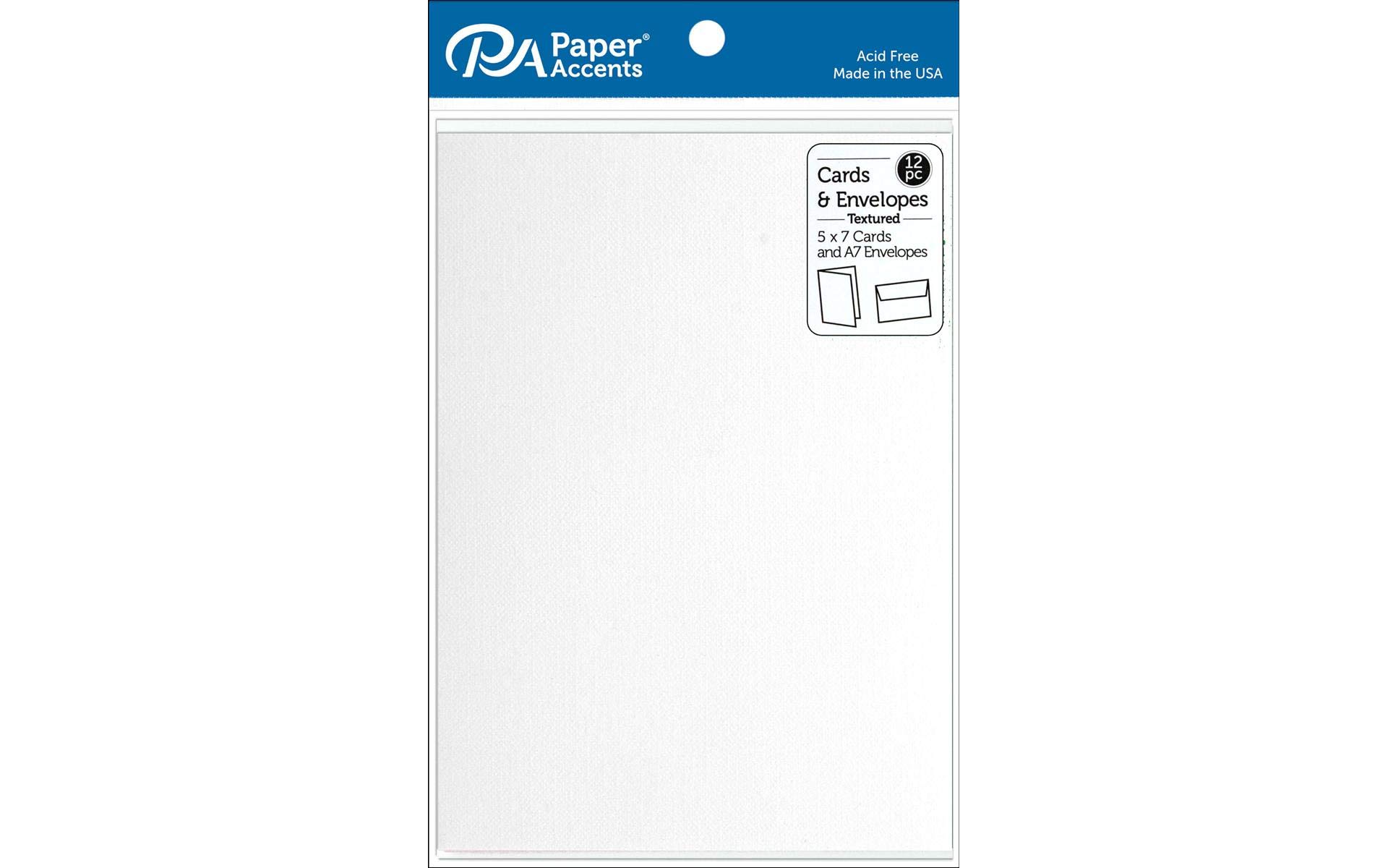 Card & Env 5x7 12pc Textured Bright White