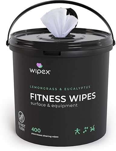 Miniatura 8 de Wipex Toallitas de gimnasio para equipos de fitness, paño a base de plantas, toallitas de citronela, eucalipto y vinagre para limpiar superficies,