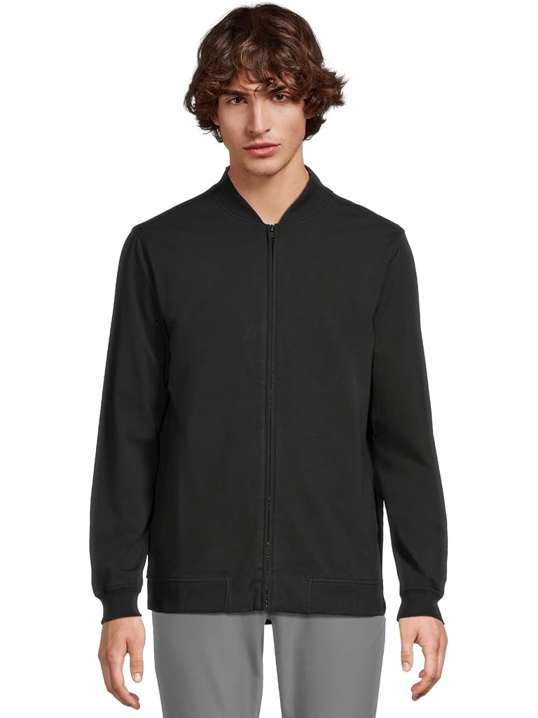 Black TravisMathew Stretchknit Bomber