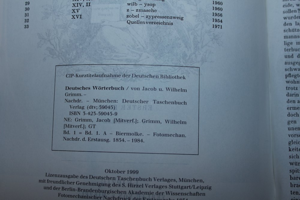 Deutsches Wörterbuch, 33 Bände