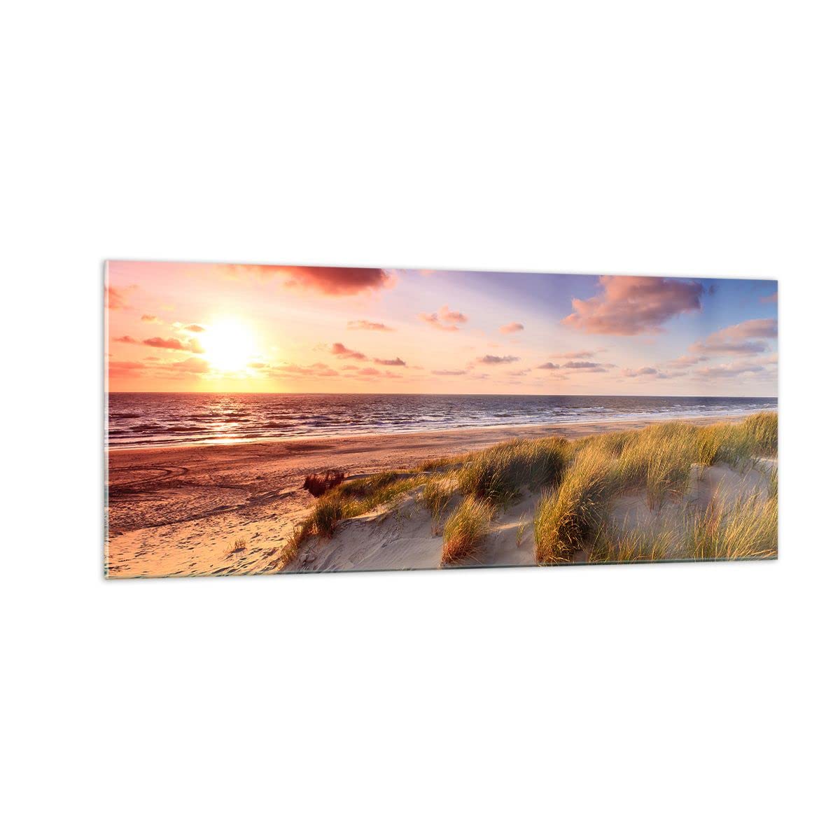 ARTTOR Impression sur Verre Moderne 100x40cm Paysages Maritime - 3540