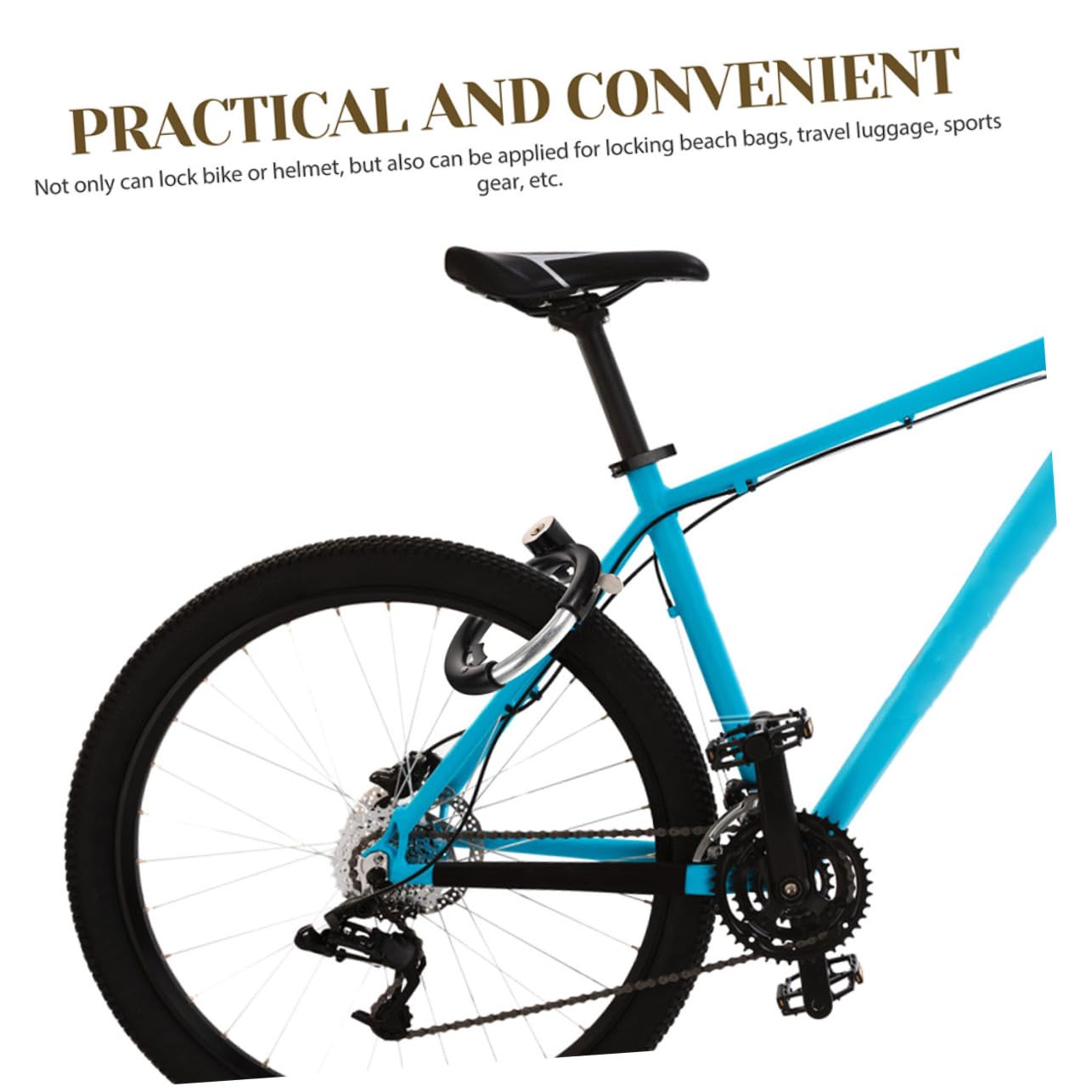 Lucchetto Antifurto per Bicicletta e Moto, 3 Set, Acciaio Inossidabile, Resistente All'usura, per Mountain Bike e Bici Elettrica