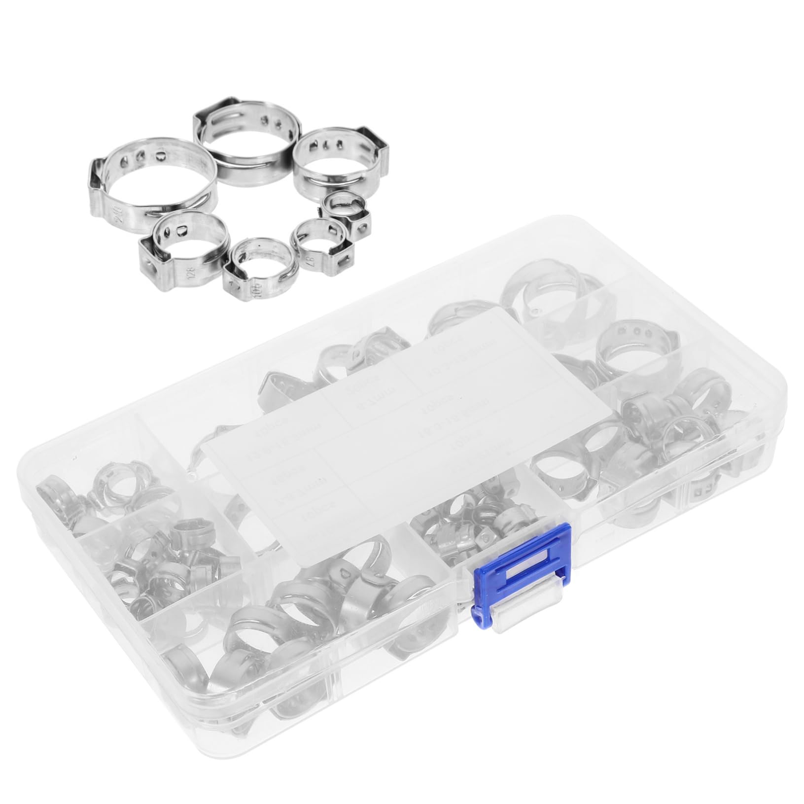 Schlauchschellen Sortiment Crimp-quetsch-schlauchschellen Verstellbare Einohr-schlauchschellen Edelstahl-schlauchklemmen-set Für Rohrleitungen Und Automobilbereich