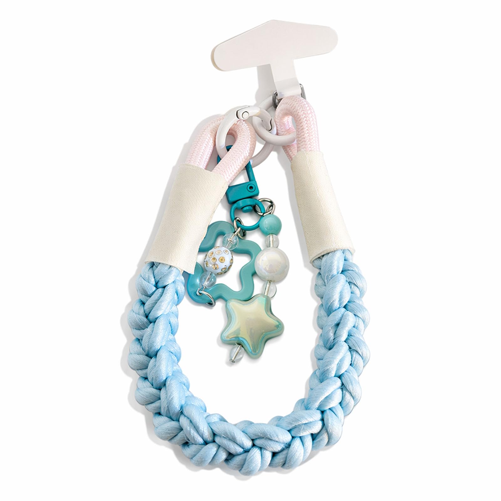 Phone Charms for Girls, Mobile Charms with Blue Gradient Star Pendant, Nylon Thread Phone Lanyard for Commuting and Outdoor Activities, Secure Phone Chain Accessory for Active Lifestyles-image-47