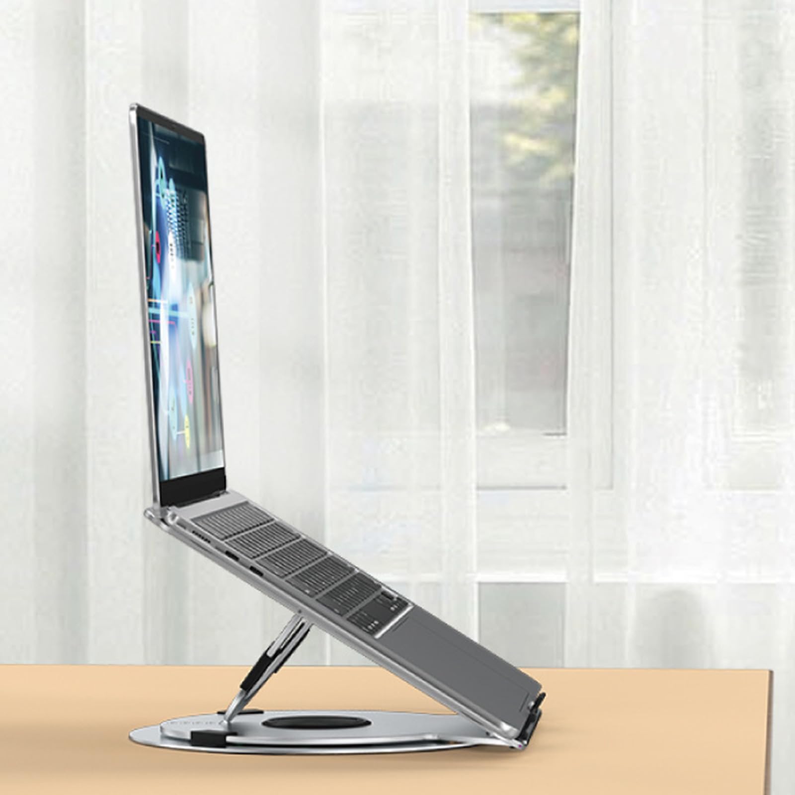 Supporto per tablet Supporto per tablet Supporto da tavolo pieghevole portatile girevole a 360 gradi per tablet Supporto da tavolo per laptop Supporto per laptop in alluminio