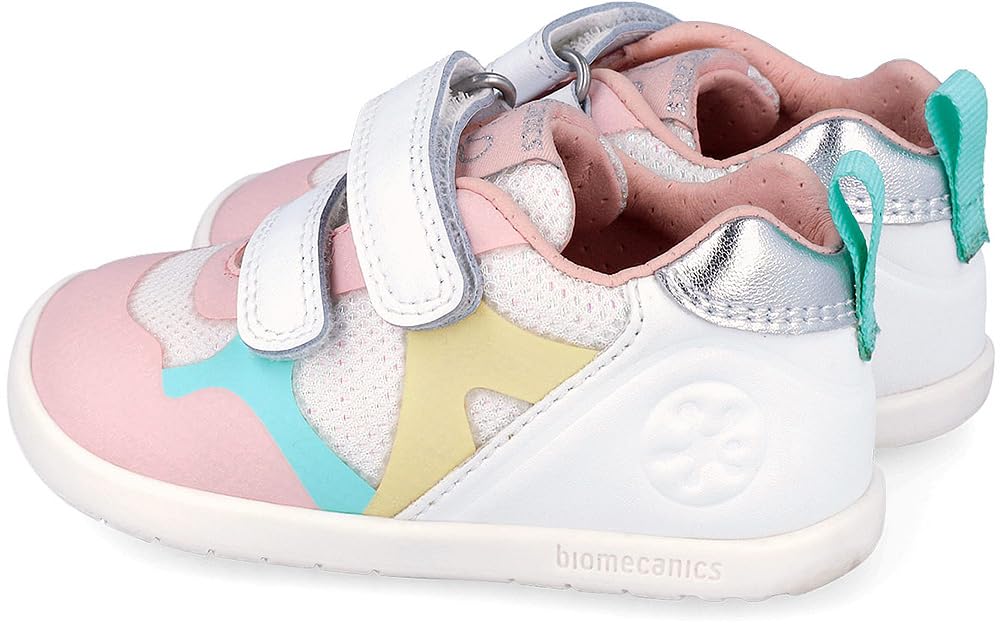 Biomecanics Scarpe Primo Passo 262165,Bianco Multicolore,Punta Larga,Contrafforte al Tallone,Ergonomica