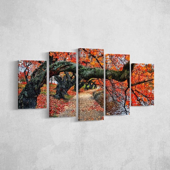 Tableau Arbre Nature et Paysages Décoration Murale Salon 5 Pièces