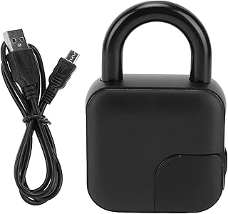 Combination Lock, Combination Padlock,Luggage Locks,Security Padlock,Fingerprint Padlock, Fingerprint Lock Stable Zinc Alloy for Student Locks for Outdoor Bicycles for Home Cabinet Locks