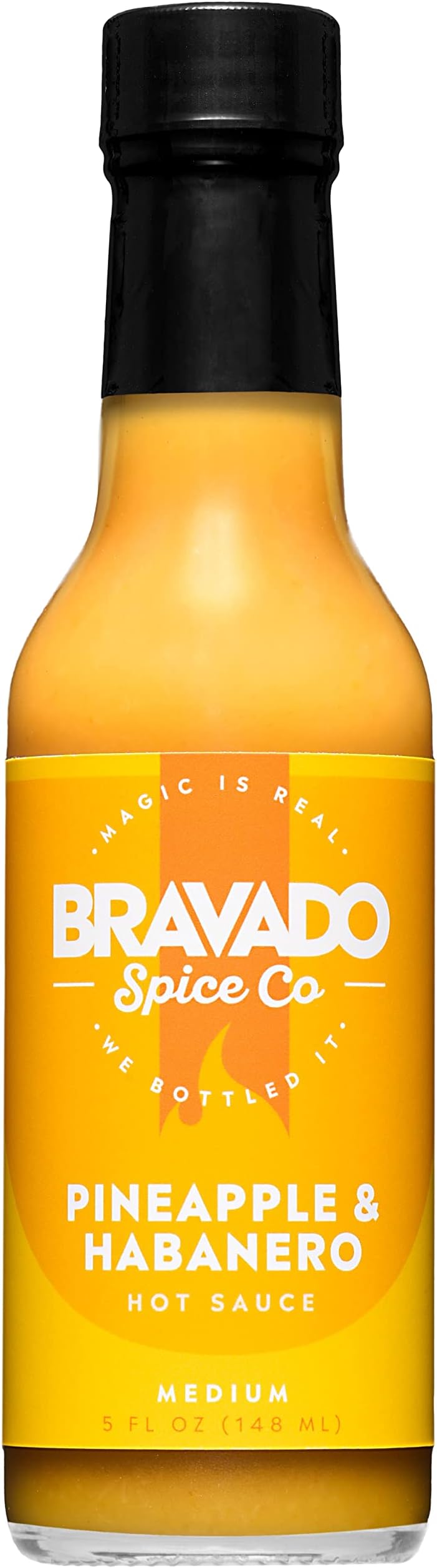Pineapple And Habanero Hot Sauce By Bravado Spice Gluten Free, Vegan, Low Carb, Paleo Hot Sauce All Natural 5 oz Hot Sauce Bottle Award Winning Gourmet Hot Sauce