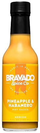 Pineapple And Habanero Hot Sauce By Bravado Spice Gluten Free, Vegan, Low Carb, Paleo Hot Sauce All Natural 5 oz Hot Sauce Bottle Award Winning Gourmet Hot Sauce
