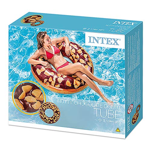 Intex 56262 Inflatable Swim Donut Ring Tube Float - Nutty Chocolate, 45 Inch #TOP4